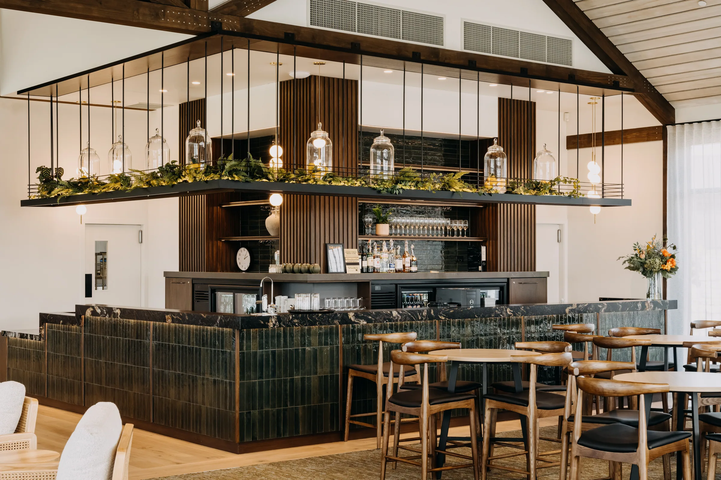 Arvida Te Puna Wairoa clubhouse bar and joinery fit-out by North Interiors